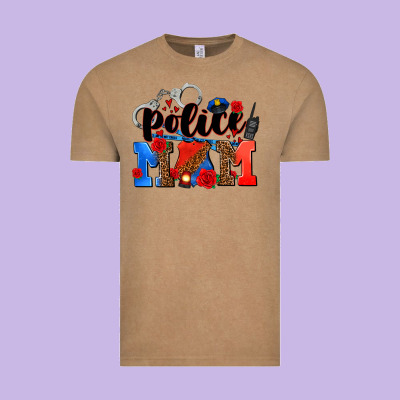 Police Mom Vintage Tee Designed By Adodesignshop