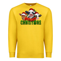 Lemon Mooey Christmas Cows Premium Sweatshirt - LillyAllenDesigns