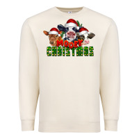 Sandshell Mooey Christmas Cows Premium Sweatshirt - LillyAllenDesigns