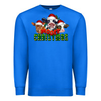 True Royal Mooey Christmas Cows Premium Sweatshirt - LillyAllenDesigns