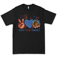 Black peace love america billie wilder Premium Tee - texasbilliewilder