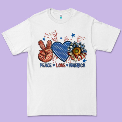 Premium Tee peace love america billie wilder