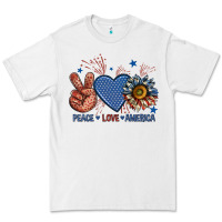 White peace love america billie wilder Premium Tee - texasbilliewilder