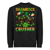 Black shamrocks crusher monster truck with shamrocks Heavyweight Sweatshirt - AdoDesignShop