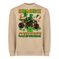 Mushroom shamrocks crusher monster truck with shamrocks Heavyweight Sweatshirt - AdoDesignShop