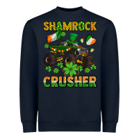 Navy shamrocks crusher monster truck with shamrocks Heavyweight Sweatshirt - AdoDesignShop