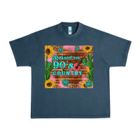 Midnight Navy raised 90's country guitar cactus sunflower's Urban Heavy Tee - Artiststas