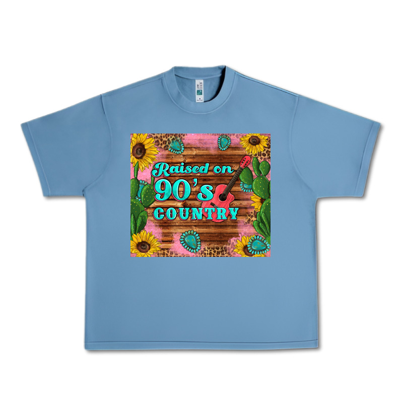 Raised 90's Country Guitar Cactus Sunflower's Urban Heavy Tee by Artiststas | Teevron