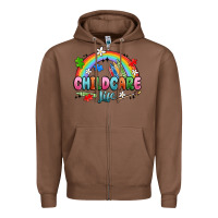 Chestnut childcare life Zipper Hoodie - MaliasSmallBusiness