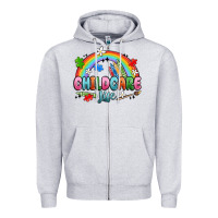 Heather Grey childcare life Zipper Hoodie - MaliasSmallBusiness