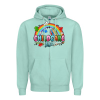 Seafoam childcare life Zipper Hoodie - MaliasSmallBusiness