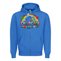 True Royal childcare life Zipper Hoodie - MaliasSmallBusiness