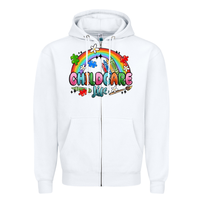 Childcare Life Zipper Hoodie by MaliasSmallBusiness | Teevron