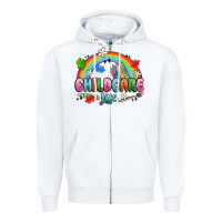 White childcare life Zipper Hoodie - MaliasSmallBusiness