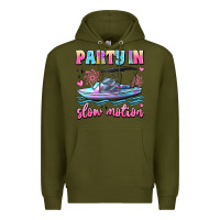Army Green party in slow motion Premium Hoodie - JahusDesignShop