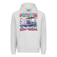 Dove Grey party in slow motion Premium Hoodie - JahusDesignShop