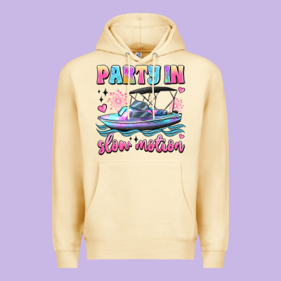 Party In Slow Motion Premium Hoodie Designed By Jahusdesignshop