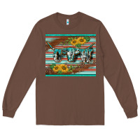 Chestnut western cow serape leopard sunflowers mousepad Long Sleeve Tee - BarkalooDesign
