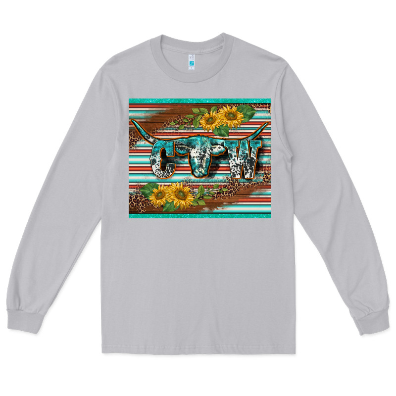 Western Cow Serape Leopard Sunflowers Mousepad Long Sleeve Tee by BarkalooDesign | Teevron