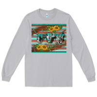 Moon Dust western cow serape leopard sunflowers mousepad Long Sleeve Tee - BarkalooDesign