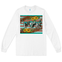 White western cow serape leopard sunflowers mousepad Long Sleeve Tee - BarkalooDesign