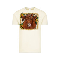 Vintage Arctic red angus cowhide sunflower Vintage Tee - JahusDesignShop