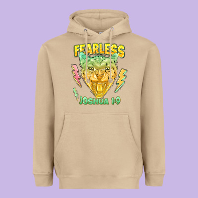 Fearless Joshua 1 9 Cheetah Heavyweight Hoodie Designed By Lillyallendesigns