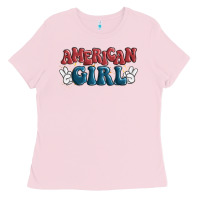 Bubblegum Pink american girl Ladies Tee - MaliasSmallBusiness