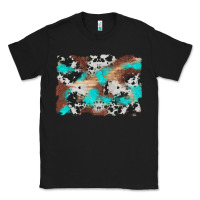 Black western cowhide turquoise and wood background Classic Tee - Artiststas