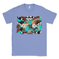 Colony Blue western cowhide turquoise and wood background Classic Tee - Artiststas