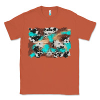 Copper western cowhide turquoise and wood background Classic Tee - Artiststas