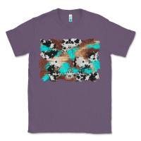 Lavender western cowhide turquoise and wood background Classic Tee - Artiststas
