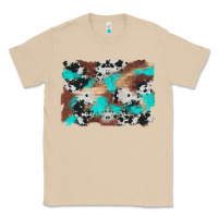 Mushroom western cowhide turquoise and wood background Classic Tee - Artiststas