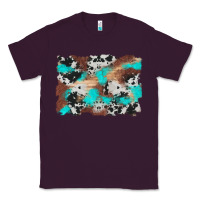 Plum western cowhide turquoise and wood background Classic Tee - Artiststas