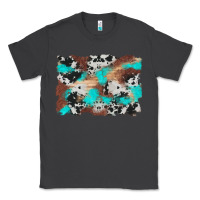 Smoke western cowhide turquoise and wood background Classic Tee - Artiststas