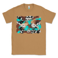 Toasted Coconut western cowhide turquoise and wood background Classic Tee - Artiststas