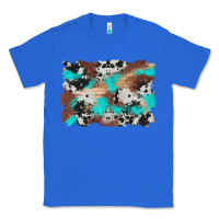 True Royal western cowhide turquoise and wood background Classic Tee - Artiststas