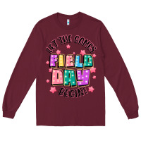 Burgundy field day let the games begin Long Sleeve Tee - JahusDesignShop