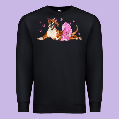 Boxer Dog With Tutu Premium Sweatshirt Designed By Lillyallendesigns