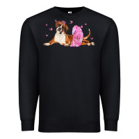 Black boxer dog with tutu Premium Sweatshirt - LillyAllenDesigns