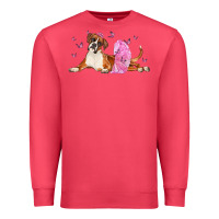 Cardinal boxer dog with tutu Premium Sweatshirt - LillyAllenDesigns