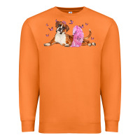 Carrot boxer dog with tutu Premium Sweatshirt - LillyAllenDesigns