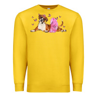 Lemon boxer dog with tutu Premium Sweatshirt - LillyAllenDesigns
