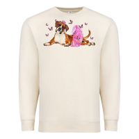 Sandshell boxer dog with tutu Premium Sweatshirt - LillyAllenDesigns