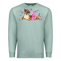 Seafoam boxer dog with tutu Premium Sweatshirt - LillyAllenDesigns