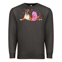 Smoke boxer dog with tutu Premium Sweatshirt - LillyAllenDesigns