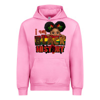 Fuchsia Pink i am black history black girl peekaboo juneteenth Urban Hoodie - CowGirlArtShop