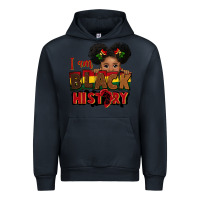 Navy i am black history black girl peekaboo juneteenth Urban Hoodie - CowGirlArtShop