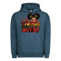 Pigment Midnight Navy i am black history black girl peekaboo juneteenth Urban Hoodie - CowGirlArtShop