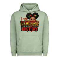 Pigment Oil Green i am black history black girl peekaboo juneteenth Urban Hoodie - CowGirlArtShop